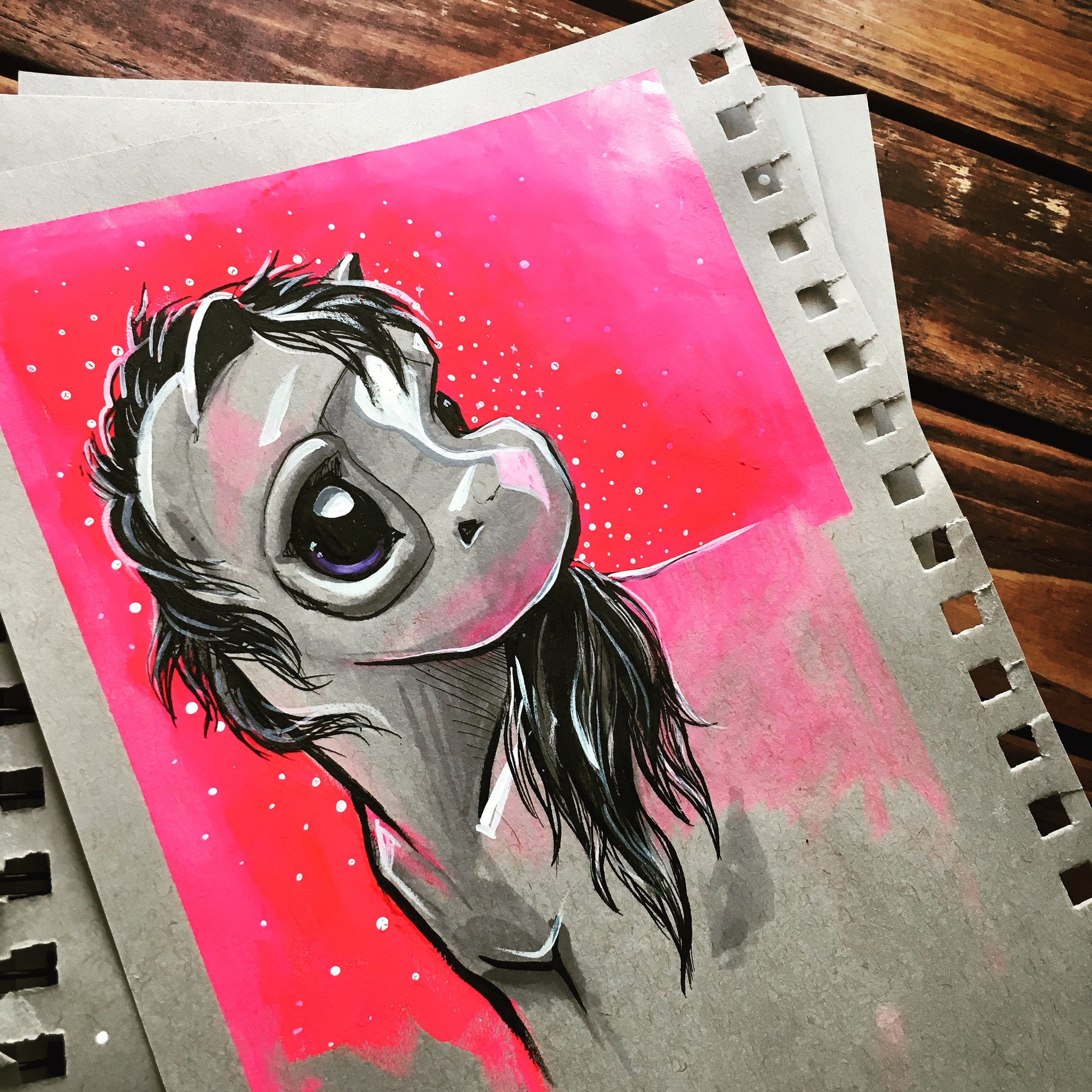 Magenta GumiPoni Original Painting
