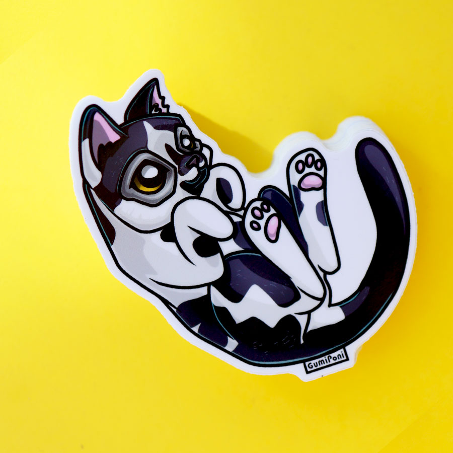 Rockin' Kitten Vinyl Sticker