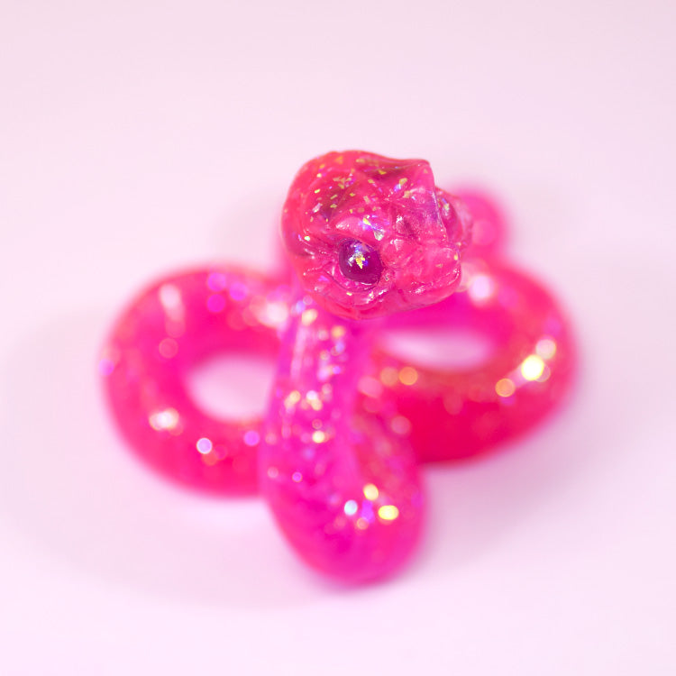Magenta Glow-in-the-dark SkeleSnek