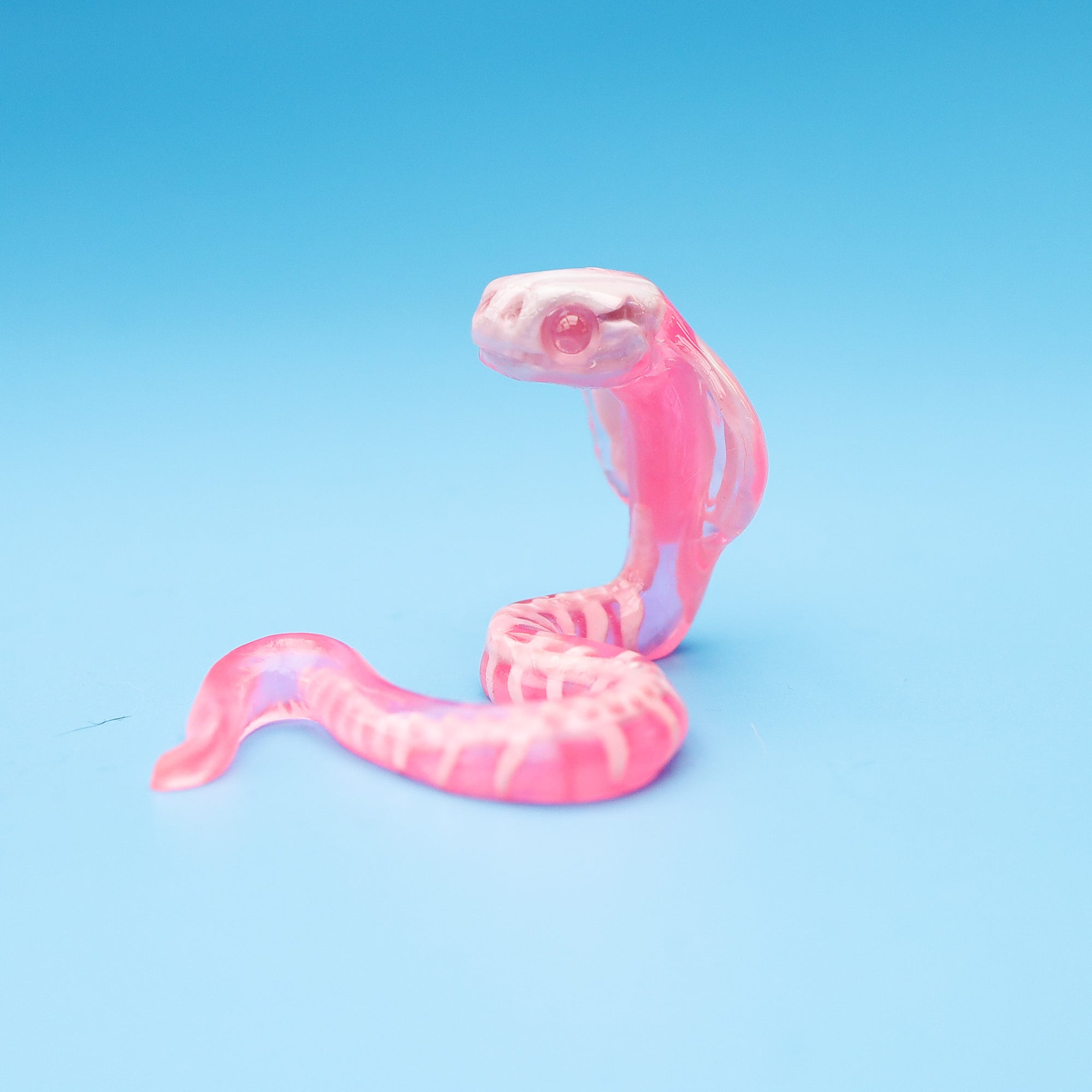 Pale Pink SkeleSnek "Fang"