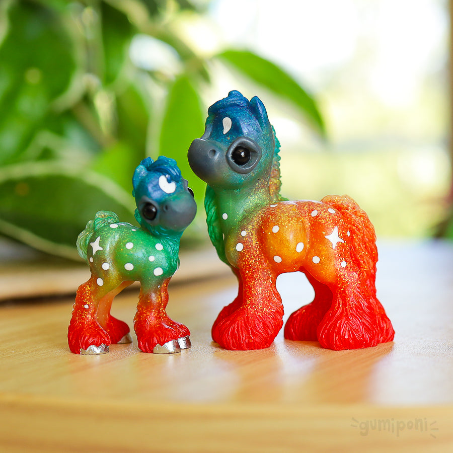 Rainbow Momma and Baby Set