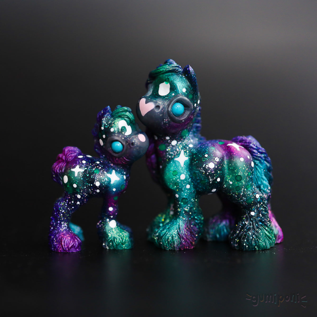 Northern Lights Momma and Baby GumiPoni