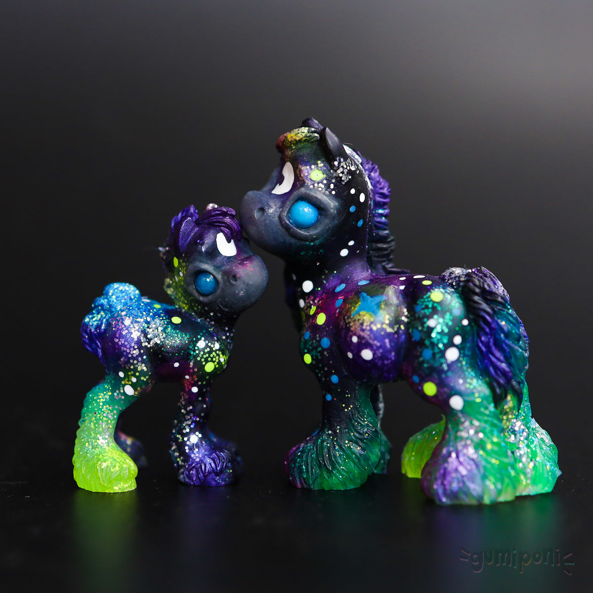 Northern Lights  Momma and Baby GumiPoni