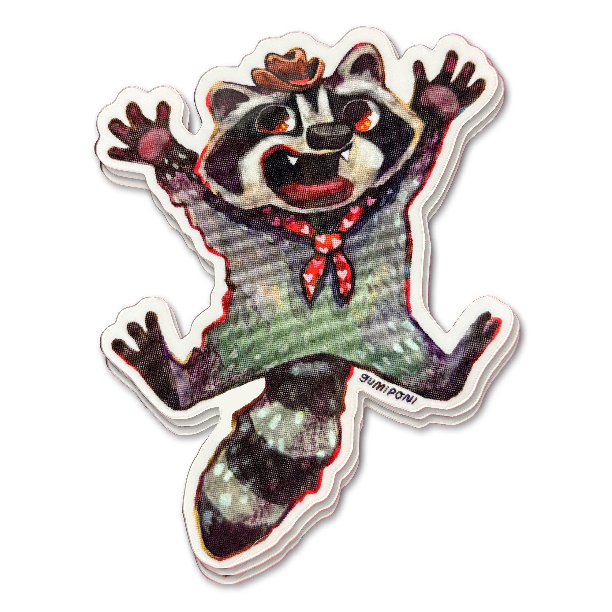 Racoon Cowboy Sticker