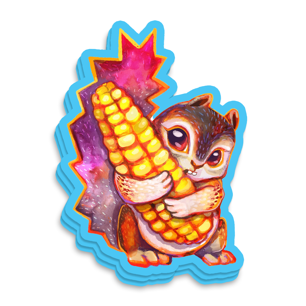CORN! Squirrel Sticker