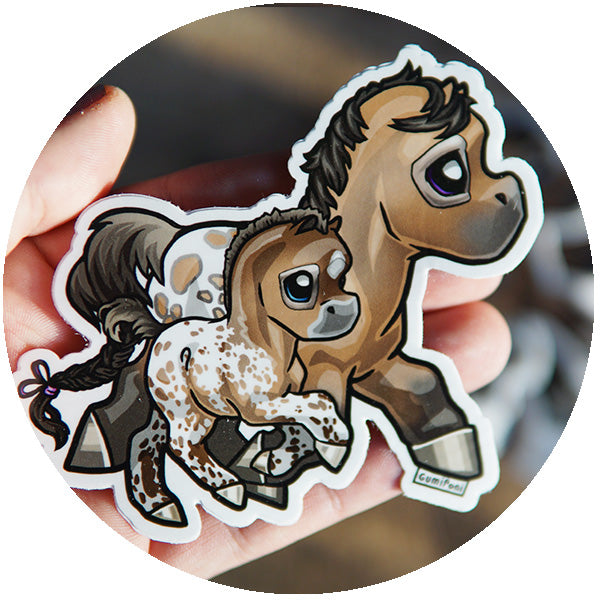 Appy Mare & Foal "May" Sticker