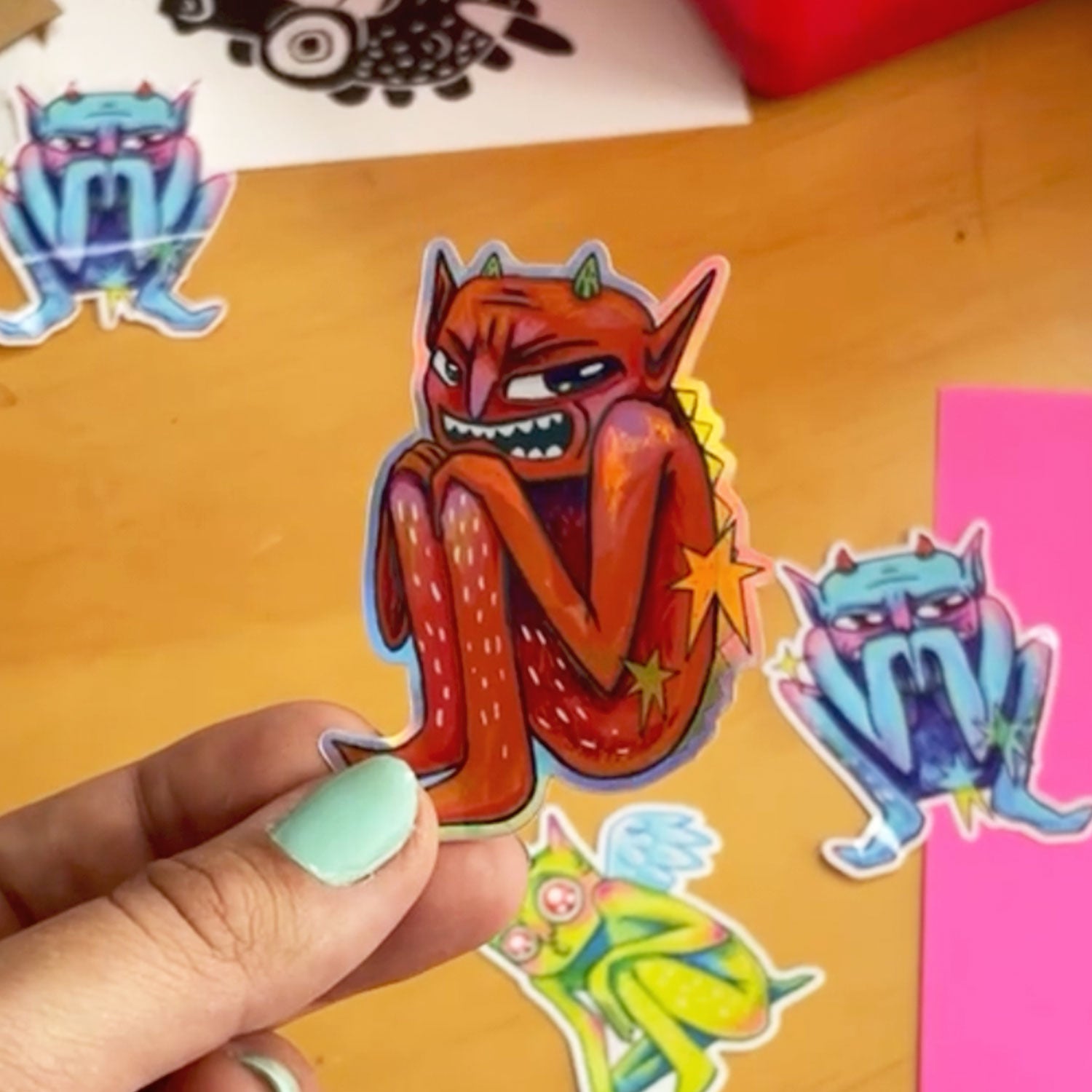 Red Goblin Holographic Sticker