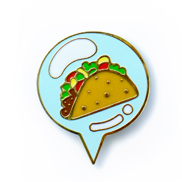 "Thinking About Tacos" Hippoh Enamel Pin