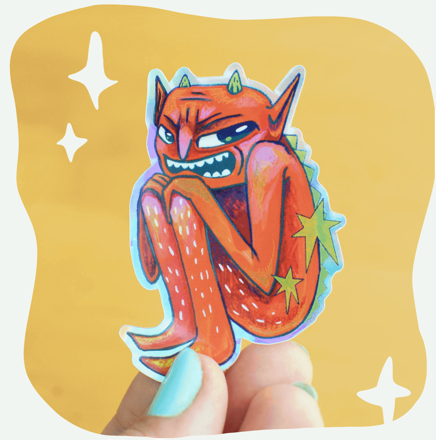 Red Goblin Holographic Sticker
