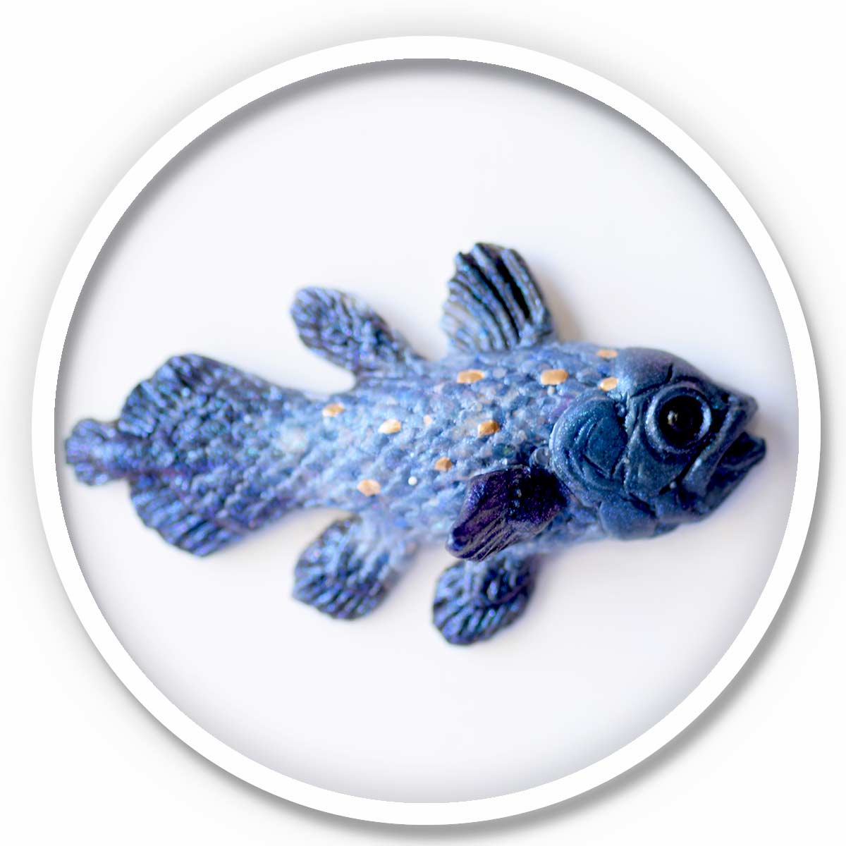 Coelacanth Magnet • Blue Stone