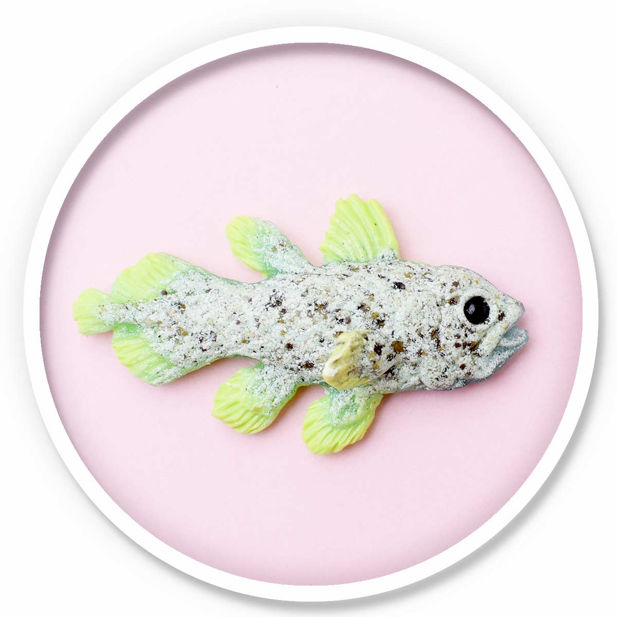 Coelacanth Magnet • Lime green