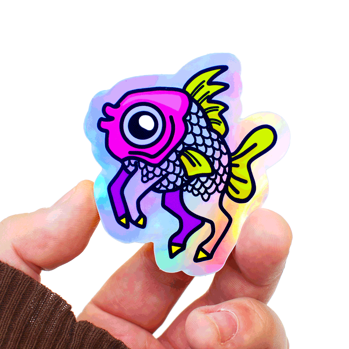 "Party Hippoh" Holographic Sticker