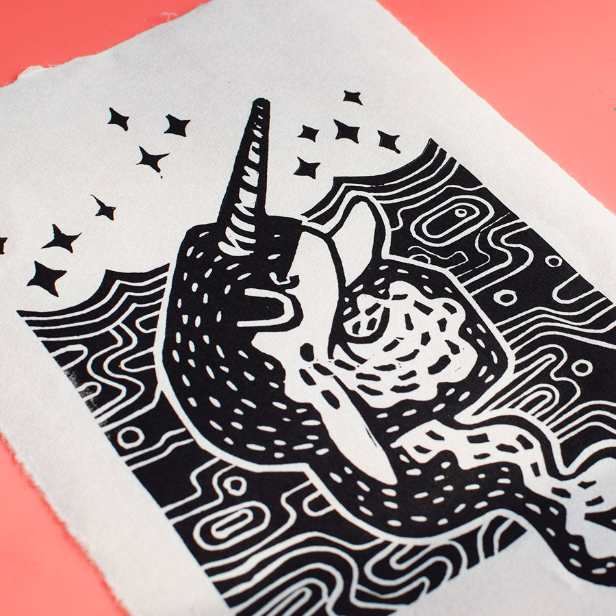 Narwhal LinoPrint