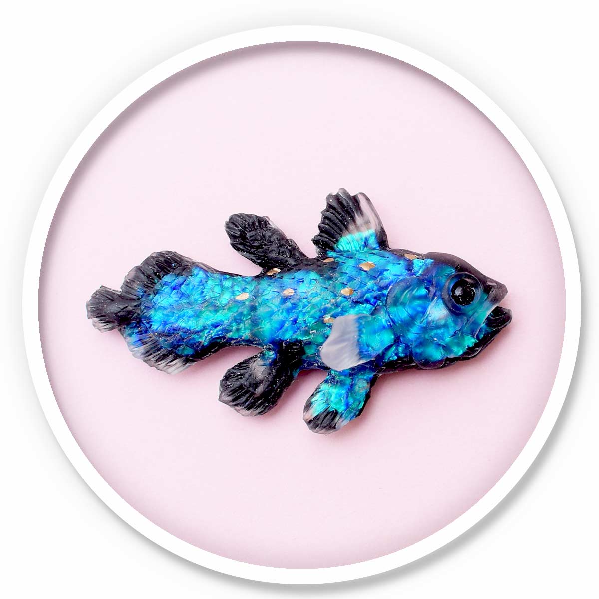 Coelacanth Magnet • Blue Opal