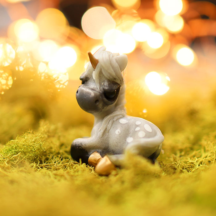 Grey Grumpicorn GumiPoni