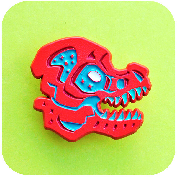 "Red Dino Skull" GumiWeen 2019 Enamel Pin