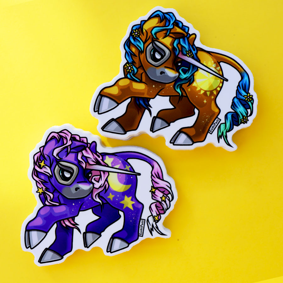 Sun and Moon Vinyl Sticker